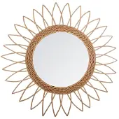 Atmosphera Miroir Yasmina en rotin - Diamètre de 50 cm