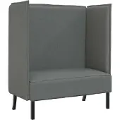 vidaXL Canapé haut dossier 101cm gris foncé Tissu