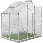 Westmann Serre aluminium Flora 64 argent 132x190x201 cm