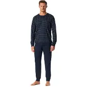Schiesser Pyjama long 'Fine Interlock' bleu nuit