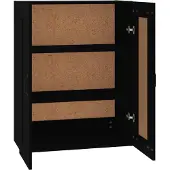 vidaXL Armoire suspendue noire 69,5x32,5x90 cm