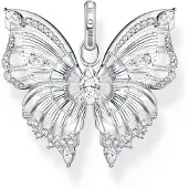 Thomas Sabo PE984-051-14 Anhänger butterfly mit Steinen silber Damen, (Argent 925)