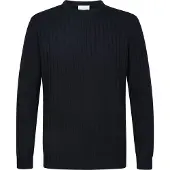 Profuomo Pull Rib Mix Laine Marine