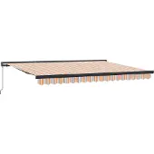 vidaXL Store extensible orange et gris 400 x 300 cm
