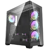 Darkflash DS900 kompiuterio dklas + 7 ARGB ventiliatoriai - juodas