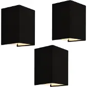 Lux.pro Applique murale 'Schwerin' set de 3 lampes lin noir