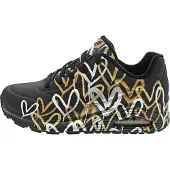 SKECHERS Baskets basses 'Uno James' bronze / noir / argent