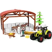 Toi-Toys Ackers Ville - Écurie avec tracteur - Jeu son et lumière, 14dlg.