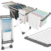Massido Sèche-linge télescopique Ursula 20mb avec roues