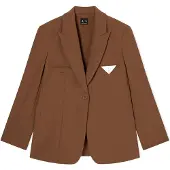 Armani Exchange pour femme. XW001938AF21529U6136 Blazer Pico marron (XS), Casuel, Classique, Polyester