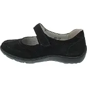 Lugina Chaussure basse 'Komfort Slipper Damen 496302 Henni H-Weite black Echtleder in schwarz' noir