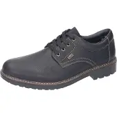Rieker Chaussures pour hommes, modèle à lacets, couleur noire, style décontracté