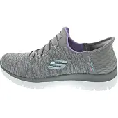 SKECHERS Slip on 'Summits' turquoise / gris chiné / lavande