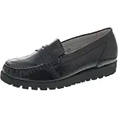 Waldlaufer Mocassin 'Slipper Damen 549002-143001 Lackleder in schwarz' noir