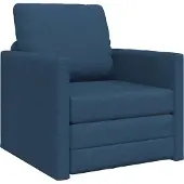 vidaXL Canapé-lit bleu 74 x 77 x 81 cm en tissu