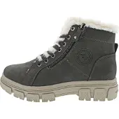 Tom Tailor Bottines à lacets gris foncé / blanc cassé