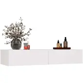 Super Merchant Toilette suspendue MIKA 110 cm 2 tiroirs pour chambre BLANC