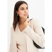 Bonprix Gilet long en maille