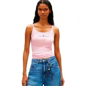 Tommy Hilfiger Script Sleeveless Top Rose S Femme