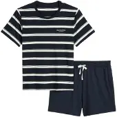 Marc O'Polo Pyjama court 'Mix N Match' bleu nuit / blanc