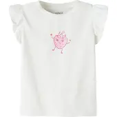 Name it T-Shirt 'NMFFlittaz' jaune clair / rose / blanc