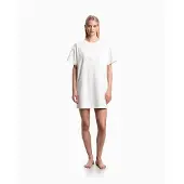 Emporio Armani pour femme. EW004078_AF20244 Robe blanche simple (XS), Casuel, Coton, Beachwear, Manche courte