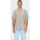 Only & Sons Chemise 'ONSTREV' marron / noisette / jaune clair