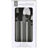 HowHomely | Set de couverts 16 pièces - Gris - Moderne