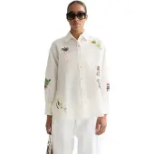 Scotch & Soda U9b01331t Long Sleeve Shirt Beige 38 Femme