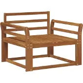 vidaXL Sofa de milieu extérieur Bois d'Acacia Massif Naturel