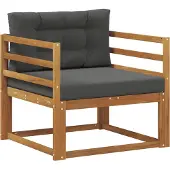 vidaXL Sofa de milieu extérieur Bois d'Acacia Massif Naturel