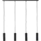 Brilliant Lampe suspendue 4 lumières Marty noir