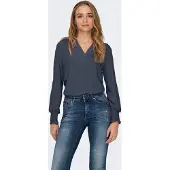 ONLY Chemisier 'ONLMETTE' bleu foncé