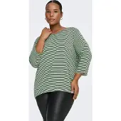 ONLY Carmakoma T-shirt 'CARLina' vert foncé / blanc