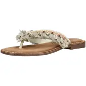 Lazamani Tongs beige / bleu pastel / pêche / blanc