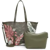 Tamaris Cabas 'Kendra' kaki / corail / blanc