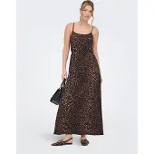 ONLY Robe d’été 'ONLALTA' marron / noir