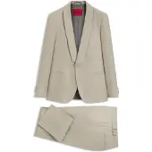 HUGO Costume Slim en twill de lin