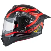 Nzi Wake Stream Booster Stripes Full Face Helmet Noir XS