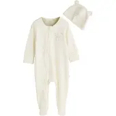 Next Pyjama 'Im New Here' ivoire / bleu ciel / jaune / gris