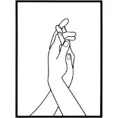 Mauro Ferretti Panneau mural Simply Hands 40 x 1 x 55 cm, noir