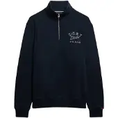 Superdry Homme Sweat à col Zippé Athletic Essentials Navy Taille: L