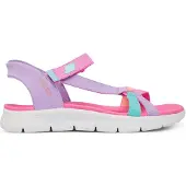 SKECHERS Sandales 'Go Walk Flex' turquoise / lilas / abricot / rose