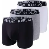 Replay Basic Cuff Logo Hommes Boxer-short Lot de 3 I101102-N174