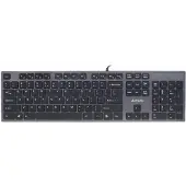 A4Tech KV-300H, Taille complète (100%), filaire, USB, Gris