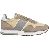 Hackett pour homme. HMS200088 Keston Symbol Leather Sneakers beige (43), Cuir, Plat, Lacets, Casuel