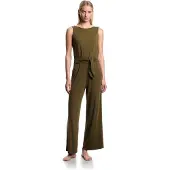 Emporio Armani pour femme. EW003412_AF20240 Combinaison d'été verte (L), Casuel, Viscose, Sans manches / bretelles