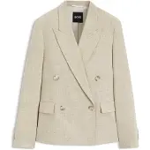 BOSS Blazer Regular en tissu texturé flammé