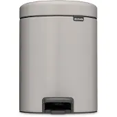Brabantia Poubelle à pédale NewIcon 5 l, gris clair