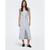 ONLY Robe-chemise 'ONLGoa' bleu clair / blanc